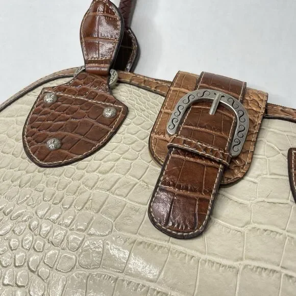 Vintage Western Purse Cream and Brown - Picture 3 of 11